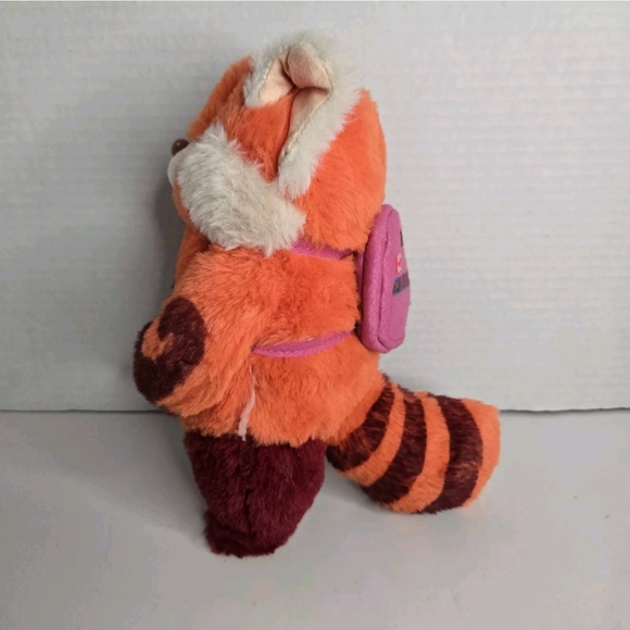 Disney Parks Pixar Turning Red 9" Mei Panda Plush with Pink Backpack Go Bag - Picture 2 of 5